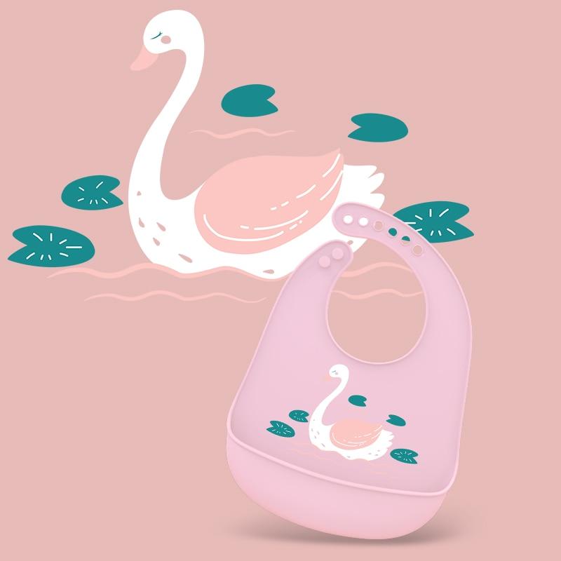 Waterproof Bibs Baby Silicone Bibs Burp Cloths Adjustable Feeding Apron Saliva Towel