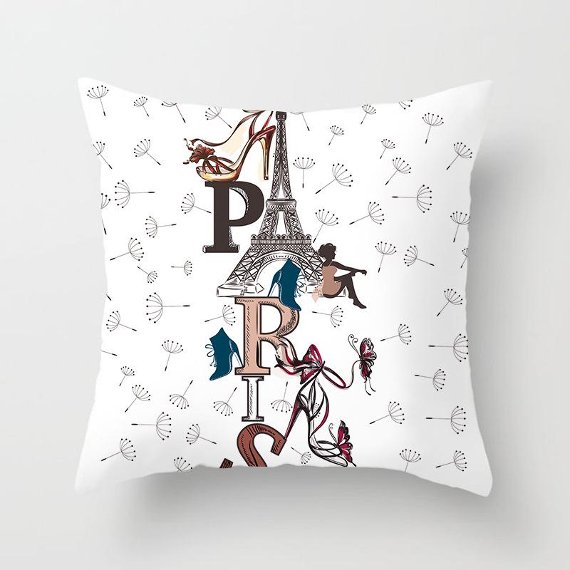 Blue Print Nordic Style Cushion Car Sofa Cushion Pillow Lumbar Cushion Cover Home Furnishings