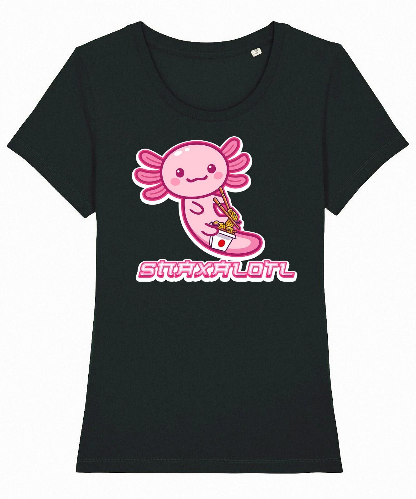 Snaxolotl Axolotl T-Shirt Mens Womens Tees Top Womens Funny Cotton Gift Meme M