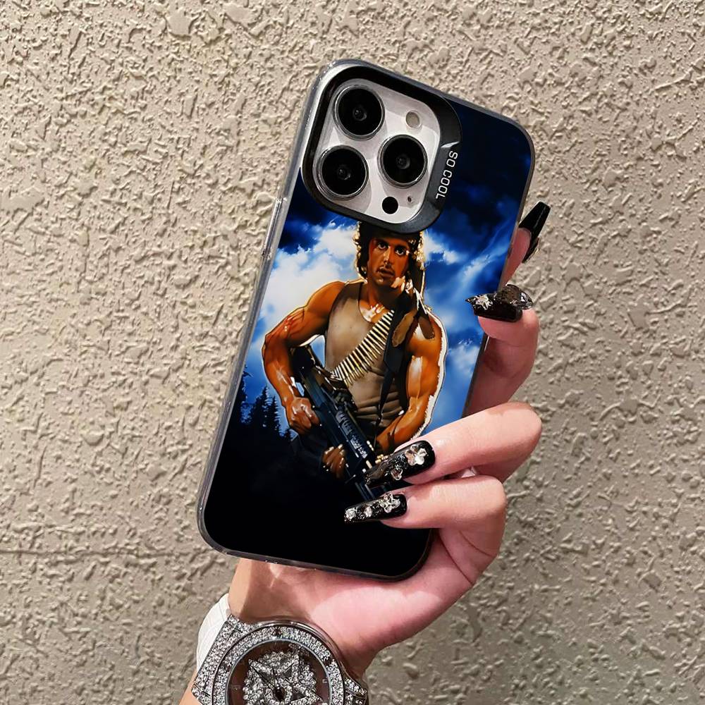 1pc Movie Rambo First Blood Phone Case For IPhone 16 15 14 13 12 11 17 Pro MAX Plus Pro Matte Shockproof Cover