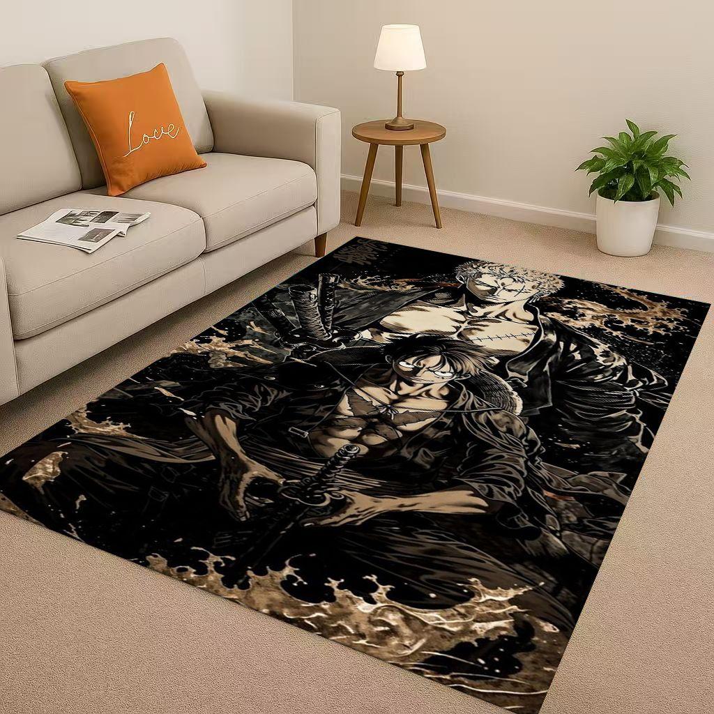 

HD Z-Zoro Cartoon Japan Anime Living Room Non-Slip Area Rug Carpet for Bedroom Playroom Sofa,Easy Clean Home Decor Doormat Kid 40x60cm
