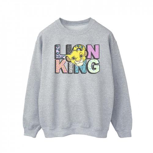 Disney Mens The Lion King Pattern Logo Sweatshirt