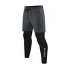 Men Run Trouser 2 In 1 Double Layer Pant Tight Training Basketball Legging Print Fitness Sweatpant with Pockets Running Trousers