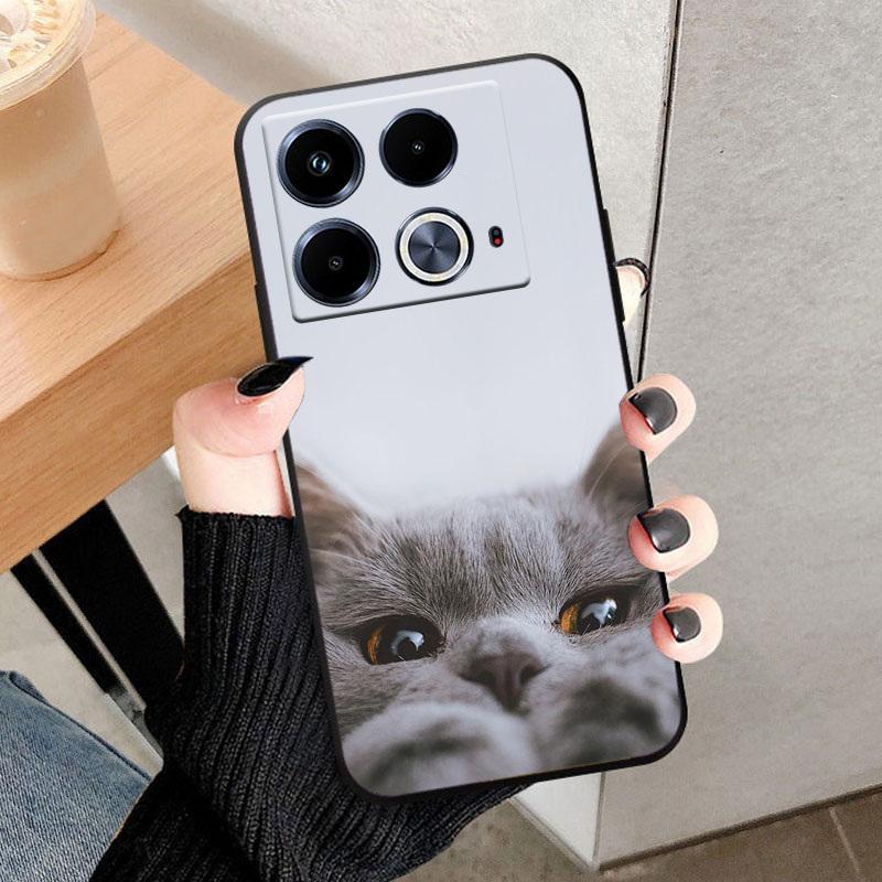 For Infinix Note 40 4G Phone Case X6853 Black TPU Back Cover For Infinix Note 40 Cases Soft Silicone Shell Note40 Funda Bumper