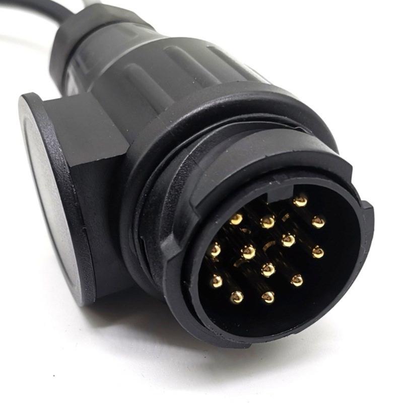 7 Way Trailer Plug Extension Cord Heavy Duty 7 Pin to 13 Pin Wiring Harness Cable Tow Wiring Connector