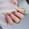 French Magic Mirror Powder Ice Transparent Whitening Gentle Reusable False Nail Stickers