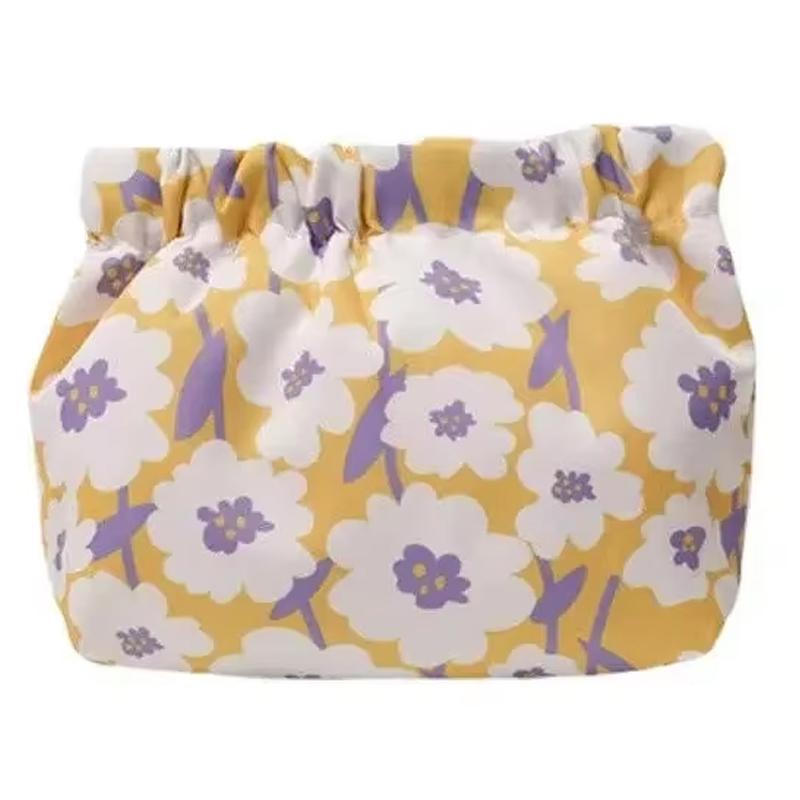 

1 шт. Горячая распродажа Женская мини-сумка для хранения с цветочным узором Водонепроницаемый портативный Органайзер для косметики Женский косметический кейс-сумка жёлтый