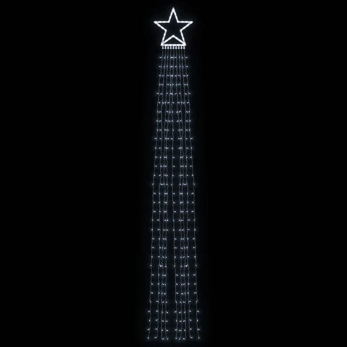 VidaXL Christmas Tree Garland 320 LED, Holiday Decoration, Indoor Outdoor Party Ornament, Modern, White 356924