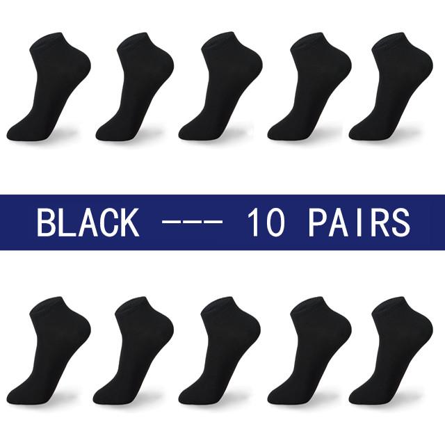 Hohe Qualität 10 Paar/Los Socken Herren Große Größe 42,43,44,45,46,47,48 Lässig Atmungsaktiv Mode Schwarz Weiß Männlich Baumwollsocken kurz