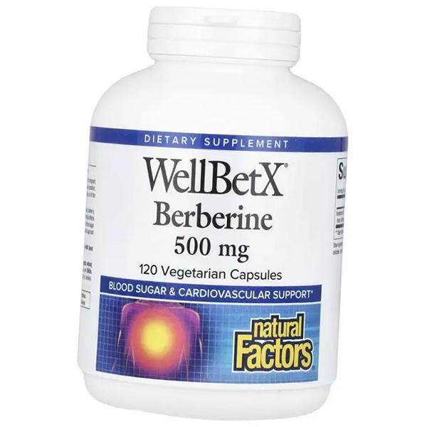 Berberine Hydrochloride, WellBetX Berberine 500, Natural Factors (72406018)