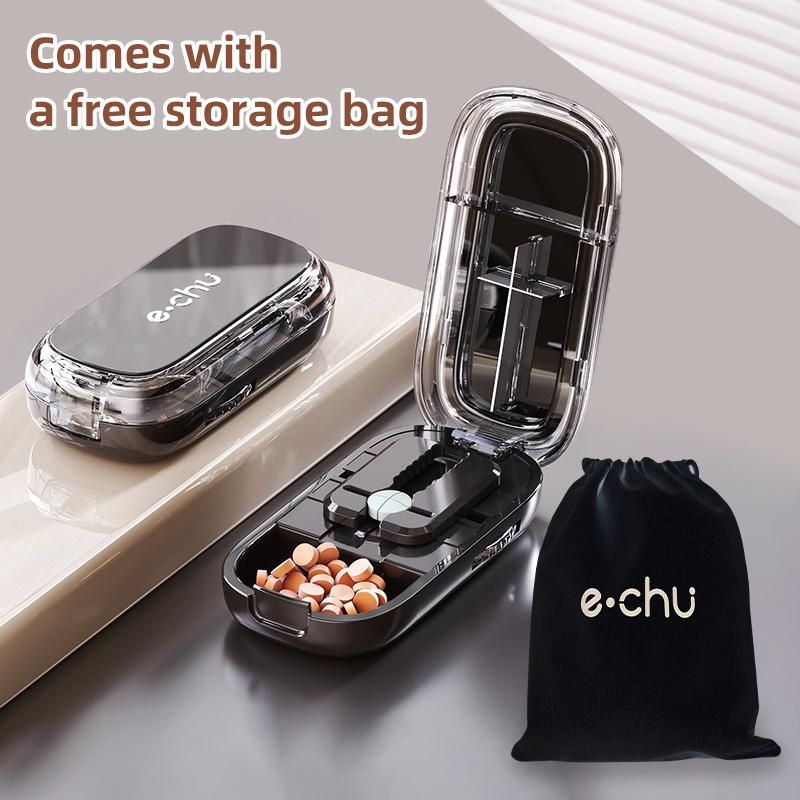 Health Pills Case Quarter Pill Cutter Storage Box Portable Medicine Tablet Medicine Dustproof Divider for Small Pills and Large
