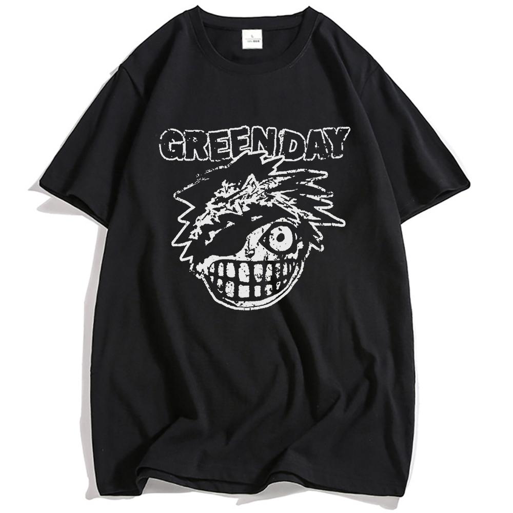 Bastard De Luxe Tee Green Day Rock Band Grunge T-shirt Short Sleeve Cotton Male Tshirts Unisex Streetwear Hip Hop Print Clothing