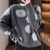 Autumn Winter Women's Sweater Thickened Pullover Warm Knitted Stretchy Long Sleeve Oversize Jumper Tops