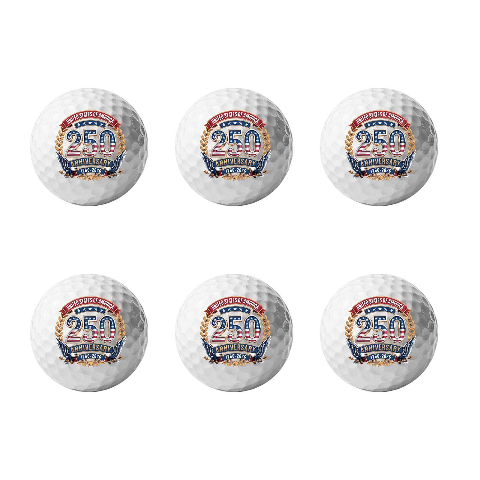 

Golf Balls Set of 2 with Printed Commemorative Design Professional Standard Size and Durable Material for Practice and Play One Size
