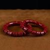 Purple Gold Sand Bracelet with Natural Cinnabar Beads - Six-Syllable Mantra for Men and Women