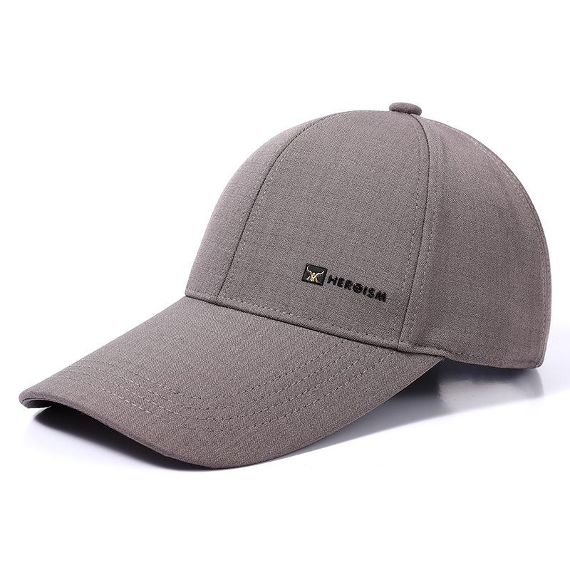 Spring and Autumn New Extended Brim Hat Men's Outdoor Embroidery Letter Sunshade Baseball Cap Medium Sunscreen Cap