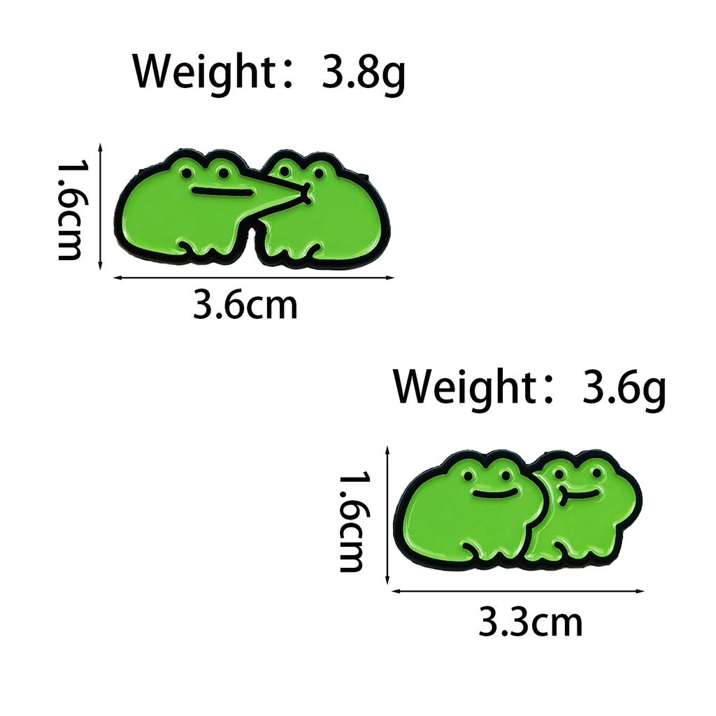 Cute Frogs Enamel Pin Cartoon Animals Pin Badge On Backpack Women's Brooch Lapel Pins Costume Accessories Fashion Jewelry Gifts