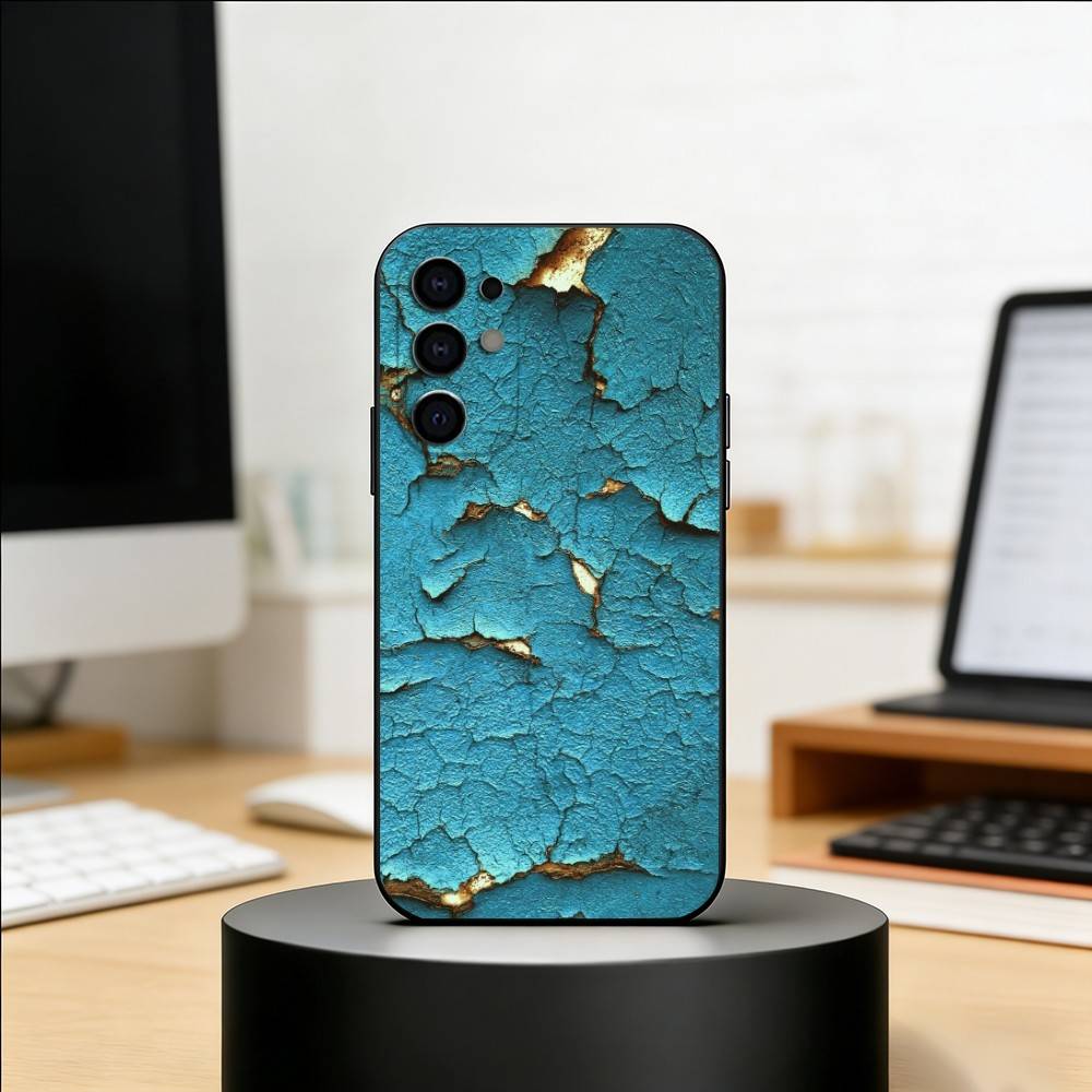 Industrial Style Retro Rusty Phone Case Black Silicone Soft For Samsung S25,S24,S21,S22,S23,S30,Ultra,S20,Plus,Fe,Lite Samsung S20ULTRA5G