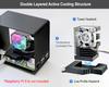 ElectroCookie Raspberry Pi 5 Case, Aluminum Mini Tower Case with Cooling Fan and Color-Changing Ambient Light (Black)