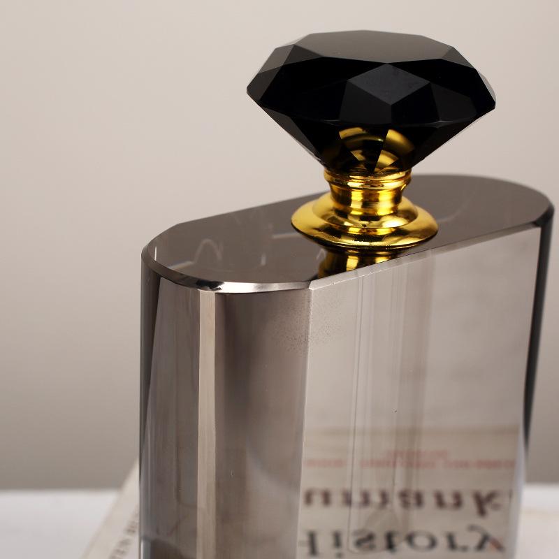 Premium Unique Design Modern Simple Artificial Crystal Perfume Bottle Craft Home Model House Decoration Good Ornaments