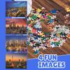 PosterPapaa City of Light Jigsaw Puzzle, Set of 4, 150 Pieces Each, 600 Pieces Total, A4 Size, 8.27" X 11.69", Colorful, Family-Friendly, Bold Puzzle
