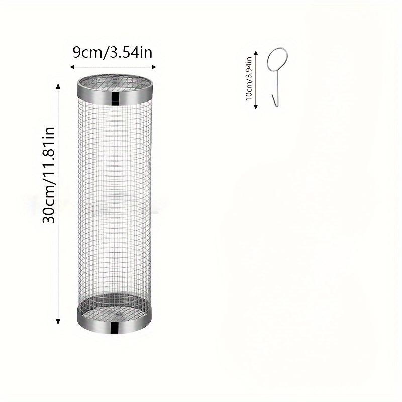 2-piece stainless steel barbecue grill set, portable outdoor barbecue basket, circular pit cooking grill, multi-purpose camping