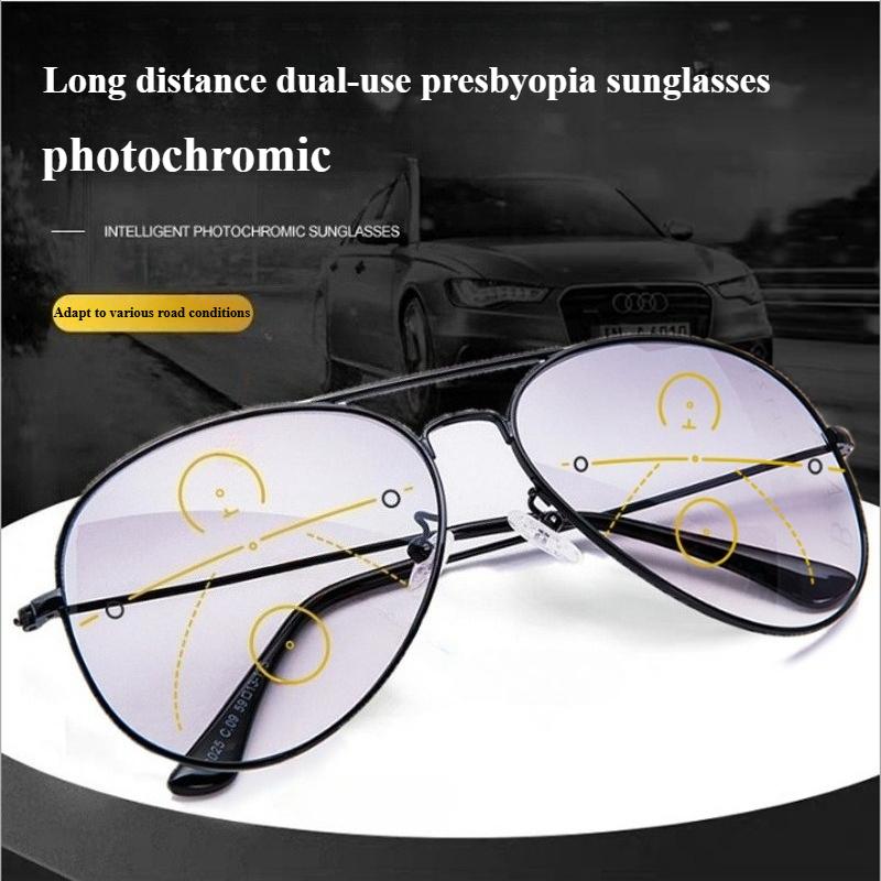Photochrome Multifokale Lesebrille Für Herren Und Damen Doppelzweck-Hochdefinitionsbrille Für Nah- Und Fernsicht