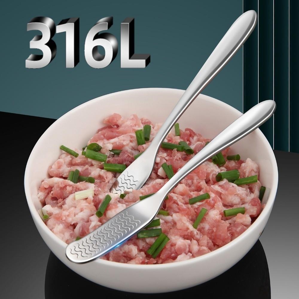 316 Stainless Steel Dumpling Spoon Rust-Proof Professional Filling Scoop Ergonomic Multi-functional Wonton Dumpling Spoon
