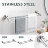 Stainless Double Rod Bathroom Towel Bar and Bath Towel Holder for Shower and Bath