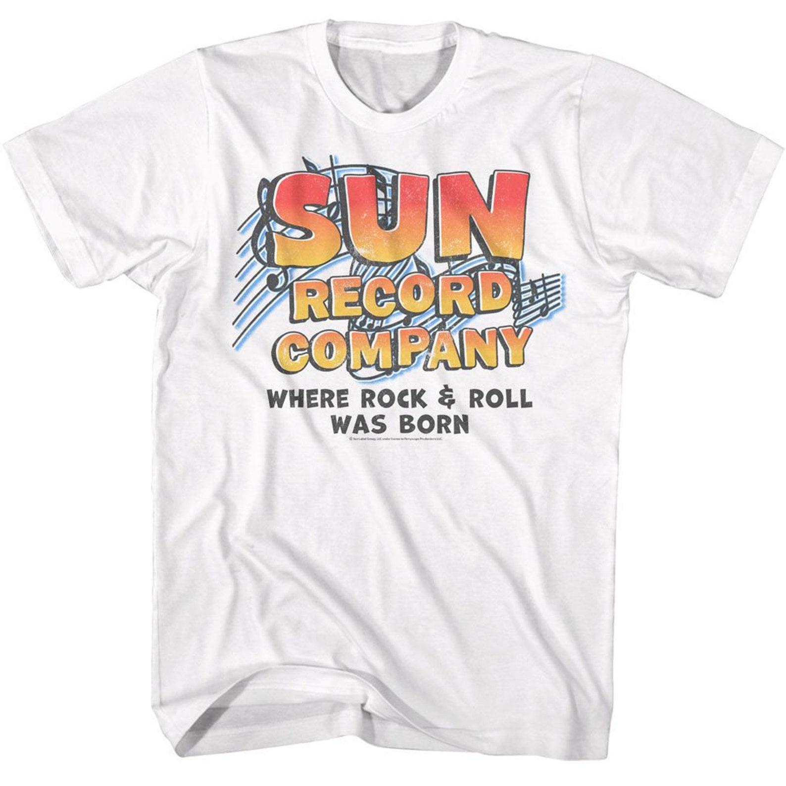 Sun Records Music Notes White T-Shirt 2XL