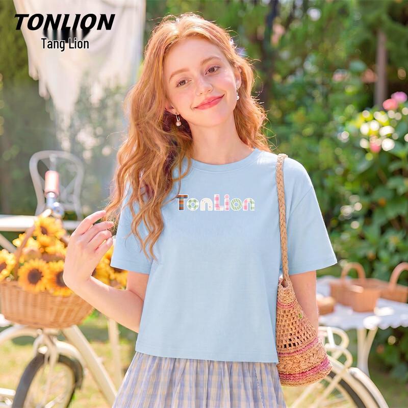 TonLion Women s Pure Cotton Short Sleeve T-Shirt 2XL