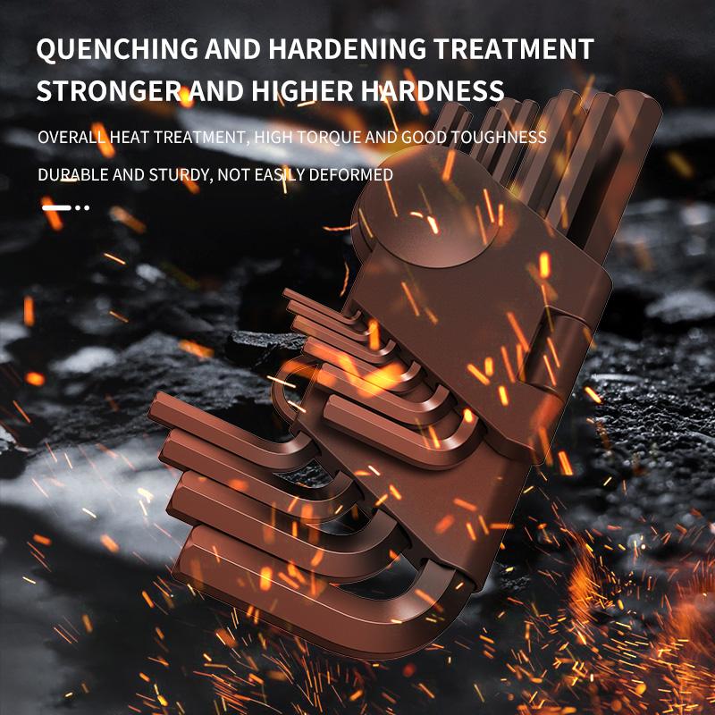 Set chei Allen L cheie kit pentru șurub Allen braț lung cheie hexagonală set 1,5 mm la 10 mm cheie hexagonală scule de mână pentru repararea bicicletelor