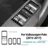Sticker LHD RHD Real Soft Carbon Fibe rFor Volkswagen VW Polo MK5 6C 2015 2016 2017 Car Window Lift Button Panel Decor Trim