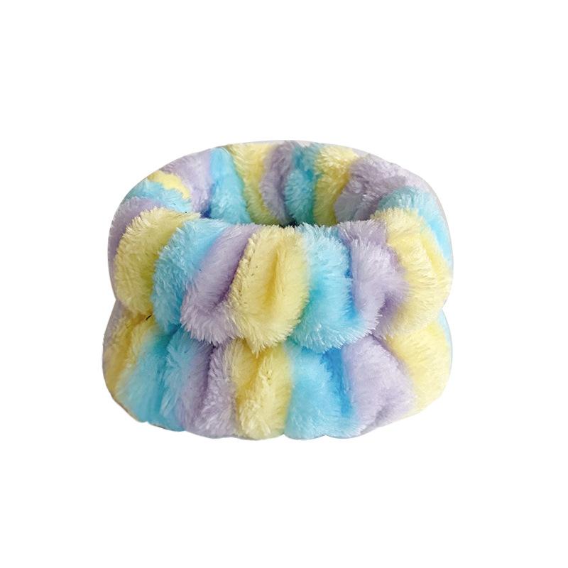 Women's Flannel Spa Headband & Wristband Set, Absorbent Wrist Bands for Face Wash
