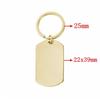 10Pcs/Lot Strip Blank Mirror Polished Stainless Steel Keychain For DIY Custom Women's Men's Keychain