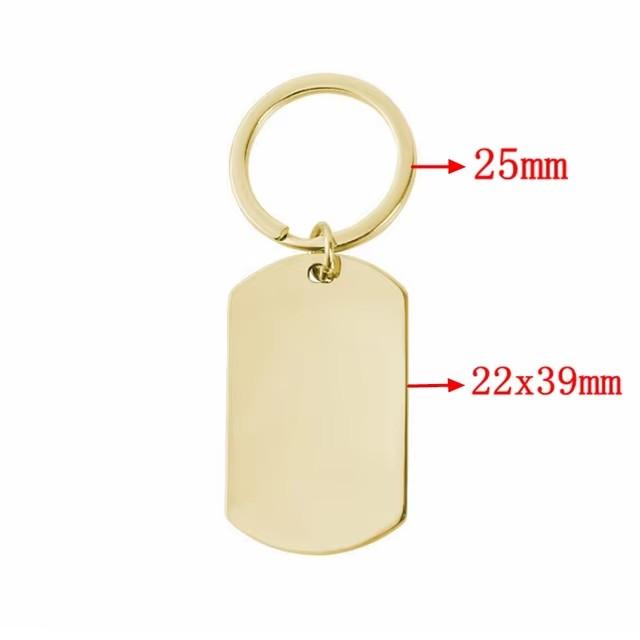 10Pcs/Lot Strip Blank Mirror Polished Stainless Steel Keychain For DIY Custom Women's Men's Keychain