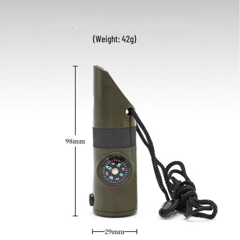 

Outdoor Camping Survival Whistle with Flashlight, Thermometer, and Compass 8