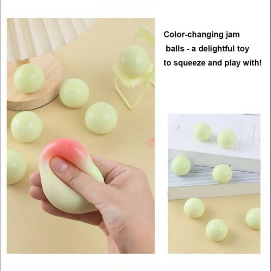Color Changing Stress Ball Squeeze Toy Anxiety Relief Jam Ball Sensory Toy Hand Exercise Relaxation Toy Party Favors