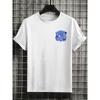 Men's Summer Casual Printed Short Sleeved T-shirt  with Crew Neck,Relaxed Fit