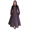 Cross-border European and American women's clothing  Amazon crew neck zipper long-sleeved slim top fashionable big swing dress
