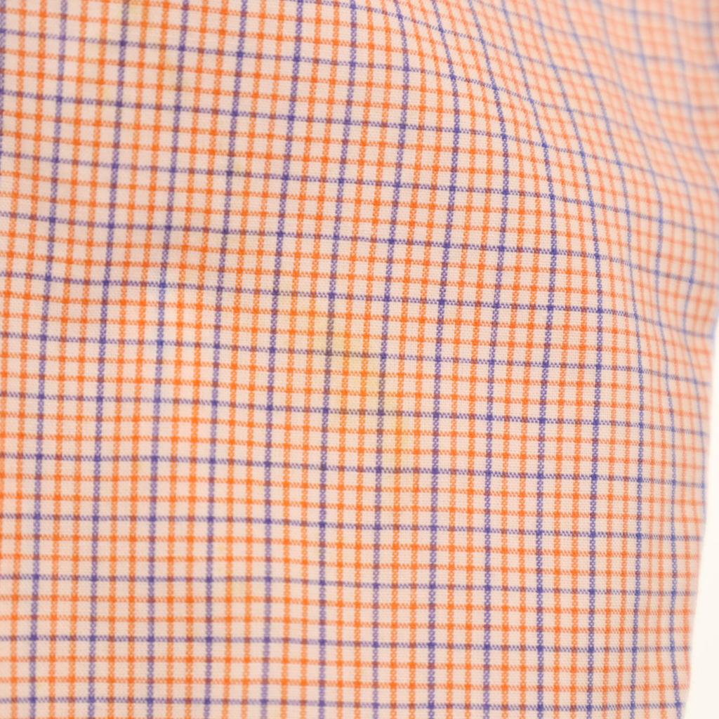 Ralph Lauren Check Pattern Long Sleeve Button Down Shirt M Orange Men's Used