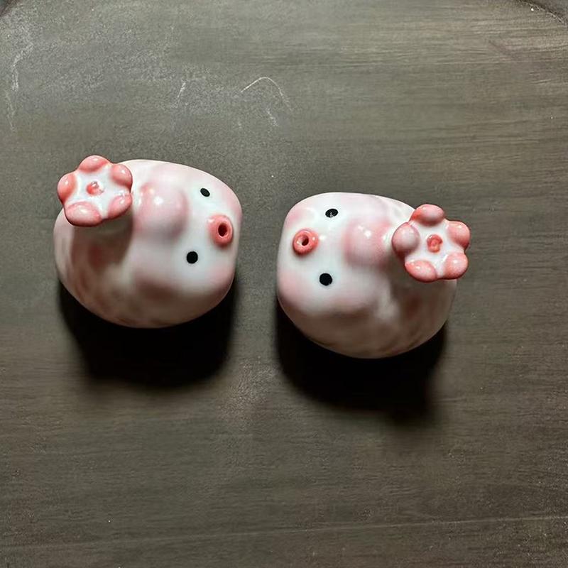 Pink Ceramic Tea Pet Fish Statue Little Fish Bubbles Under Cup Bottom Ornament Cute Water Mug Decor Gift For Tea Lovers