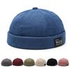 Fashion Hip Hop Beanie Street Hat Casual Corduroy Brimless Docker Cap Adjustable Letter Vintage Dome Hat Outdoor