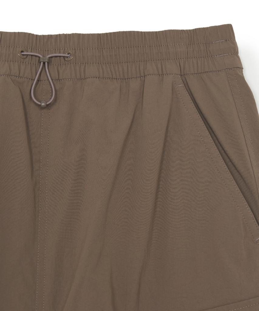 Emelbi Women'S Gorpcore Shirred Cargo Long Skirt Ny (L.Brown)