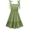 Women Summer Casual Sleeveless Off Shoulder Camisole Dress High Waist A-Line Strapless Short Dresses Solid Color Spring S-XL