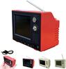 Přenosný retro TV kreslený přehrávač s 8GB pamětí dobíjecí roztomilý mini vintage televizor pro scény v domečku pro panenky sběratelská dekorace