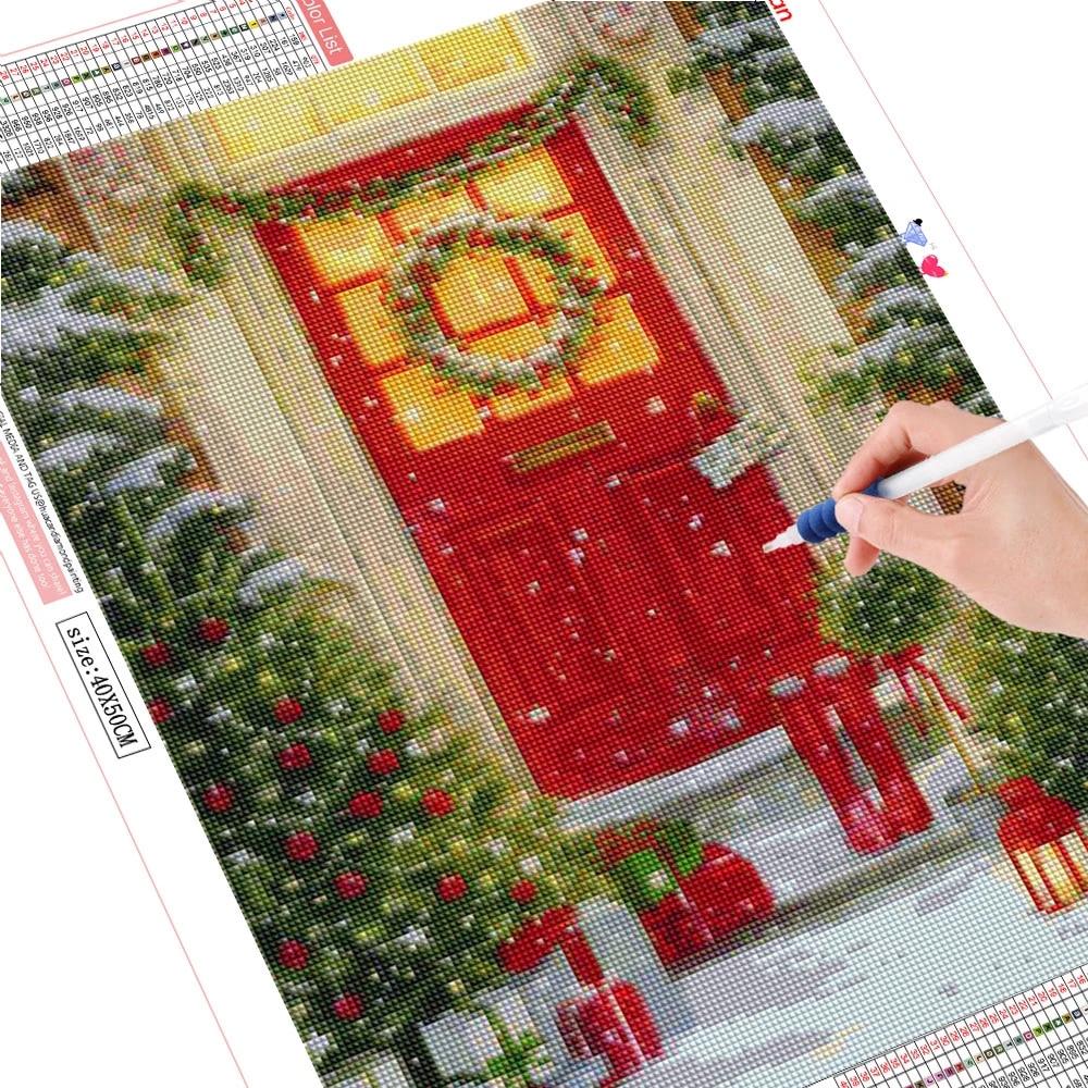 Diamond Painting Full Square Christmas Diamond Embroidery Sale Door Mosaic Landscape Handicraft Handmade Gift