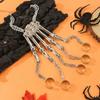 Dark Style Gothic Skeleton Finger Bracelet With Electroplated Alloy For Women Gift