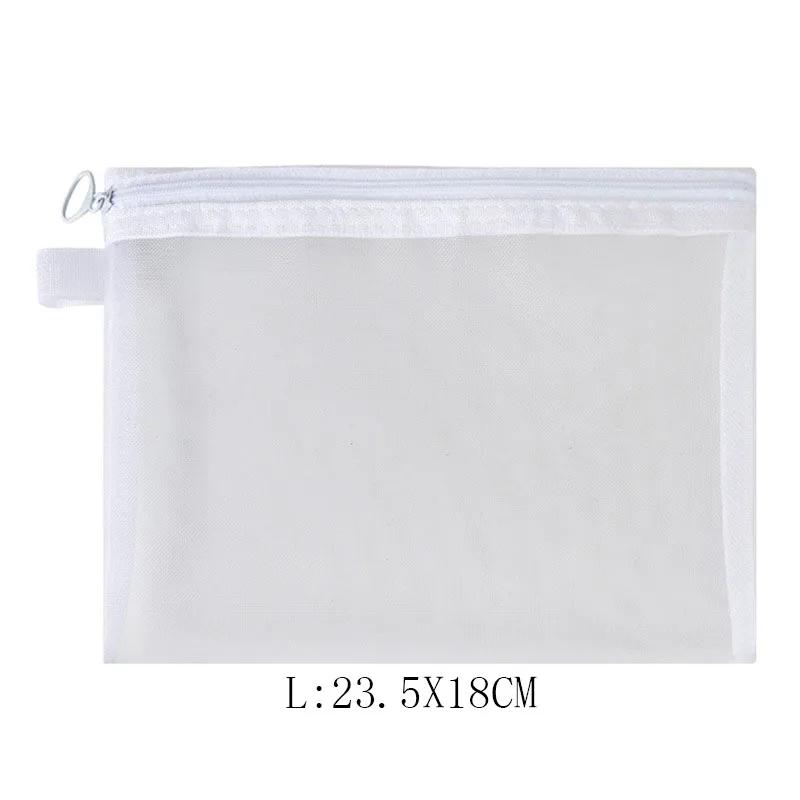 Fashion Small Large Black Organizer Toiletry and Makeup Pouch Transparent Mesh Zipper Cosmetic Bag Women Necessary Organizer