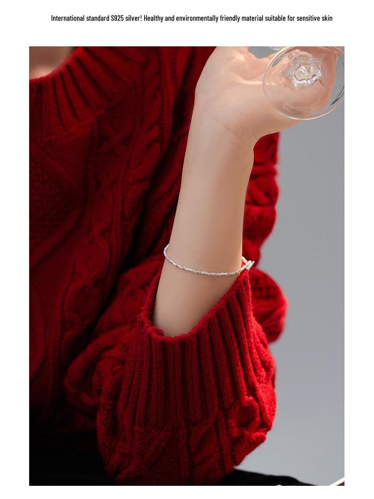 Banyan Tree S925 Silver OT Buckle Bracelet, Exquisite Niche Design, Stackable Women's Jewelry